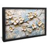 quadro floral de lirios preto