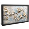 quadro floral de lirios preto reflexo