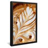 quadro latte art flor preto