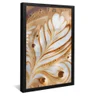 quadro latte art flor preto reflexo