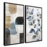 quadro duo painel e flores preto reflexo