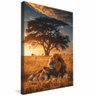 quadro leoes na savanna borda infinita