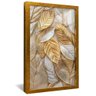 quadro folhas em ouro dourado reflexo