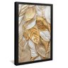 quadro folhas em ouro preto reflexo