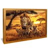 quadro leoes e savanna dourado