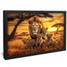 quadro leoes e savanna preto