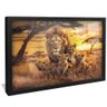 quadro leoes e savanna preto reflexo