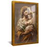quadro sao jose e o menino jesus dourado reflexo