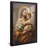 quadro sao jose e o menino jesus preto reflexo
