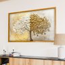 1 quadro arvore em prata e ouro dourado