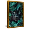 quadro pantera negra de olhos verdes dourado
