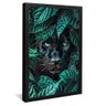 quadro pantera negra de olhos verdes preto