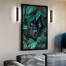 1 quadro pantera negra de olhos verdes preto