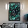 2 quadro pantera negra de olhos verdes preto