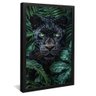 quadro pantera negra e natureza preto