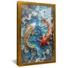 quadro peixes koi ornamentados reflexo