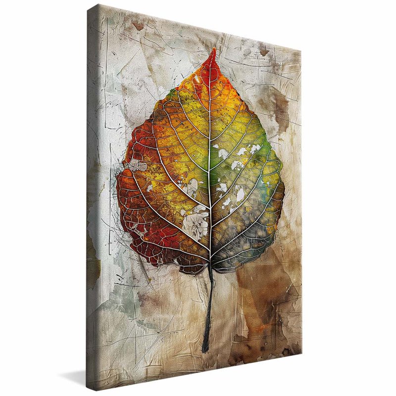 quadro abstrado folha envelhecida borda infinita