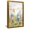 quadro amigos animais dourado reflexo