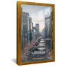quadro metropolis moderna dourado reflexo