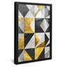 quadro painel mosaico luxo preto reflexo