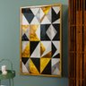 1 quadro painel mosaico luxo dourado