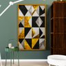 2 quadro painel mosaico luxo dourado
