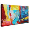 quadro tintas abstratas em canvas borda infinita