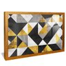 quadro mosaico horizontal luxo dourado reflexo