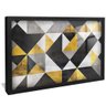 quadro mosaico horizontal luxo preto reflexo