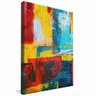 quadro pintura pinceladas abstratas em canvas borda infinita