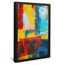 quadro pintura pinceladas abstratas em canvas preto