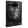 quadro tigre na selva preto e branco preto