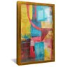 quadro abstrato selvagem em canvas dourado reflexo
