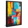 quadro abstrato selvagem em canvas preto