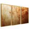 quadro trio incenso abstrato dourado