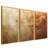 quadro trio incenso abstrato dourado reflexo