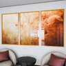 2 quadro trio incenso abstrato dourado