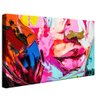 quadro pintura labios femenino borda infinita