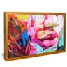 quadro pintura labios femenino dourado reflexo