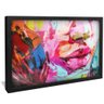 quadro pintura labios femenino preto reflexo