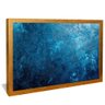 quadro pinceladas azul profundo dourado