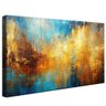 quadro pintura rustica e dourado borda infinita
