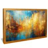 quadro pintura rustica e dourado dourado