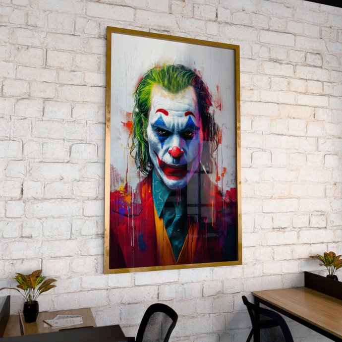 2 quadro coringa de joaquin phoenix dourado