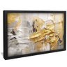 quadro pintura pasta dourada preto reflexo
