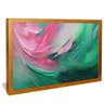 quadro pintura pasta verde rosa dourado