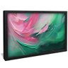 quadro pintura pasta verde rosa preto