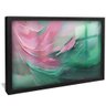 quadro pintura pasta verde rosa preto reflexo