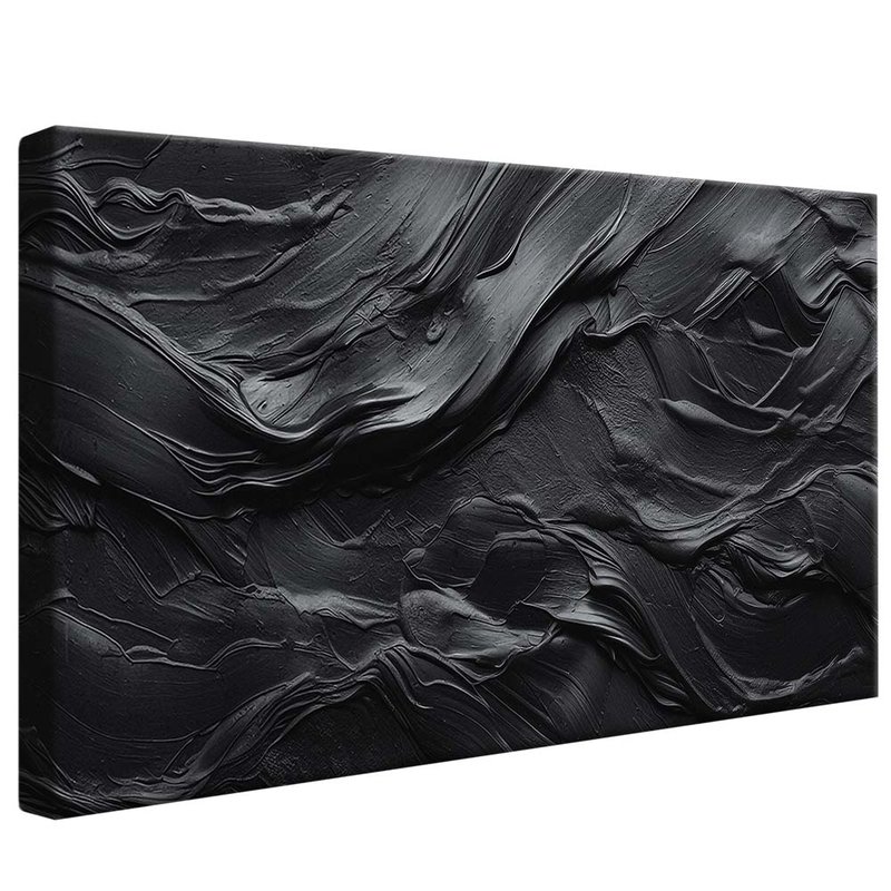 quadro pintura pasta preto borda infinita