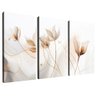 quadro trio floral branco borda infinita